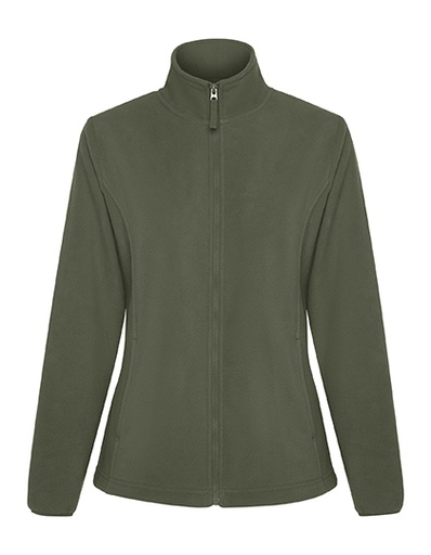 Kurtka Polarowa Damska z Wysokim Kolnierzem RY6415 - Pine Green 159