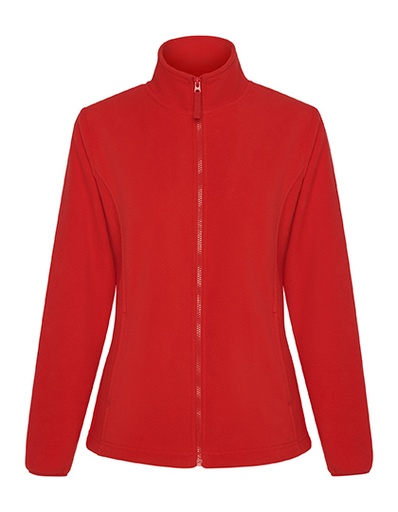 Kurtka Polarowa Damska z Wysokim Kolnierzem RY6415 - Red 60