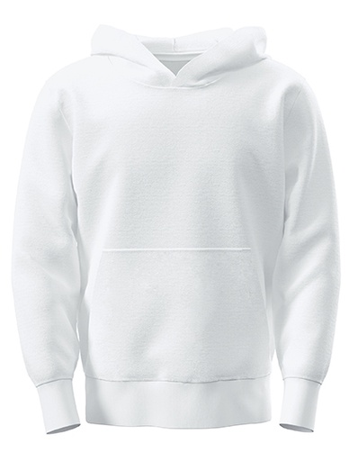 Bluza Klasyczna Z Kapturem Dwuwarstwowym S4470K - White