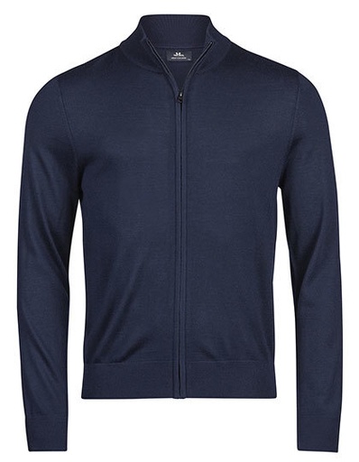 Sweter Rozpinany Dopasowany Welna Poliakryl TJ6012 - Navy