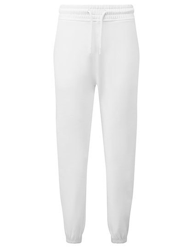 Spodnie Dresowe Unisex Luźne Polarowe TR605 - White