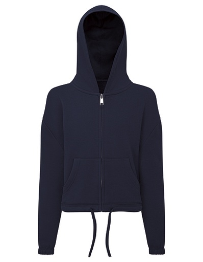 Bluza Oversize Krotka Bawelniana Poliestrowa TR61B - Navy