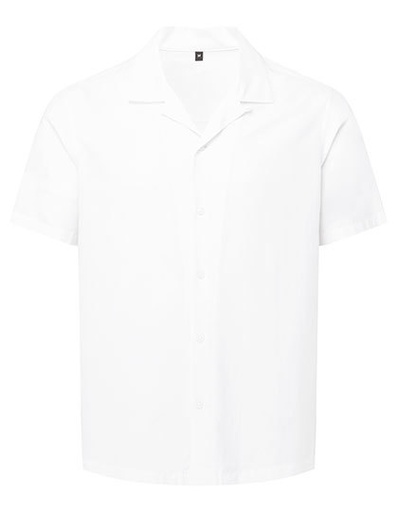 Koszula Meska Luzny Kroj Bawelna Wiskoza WB500 - Solid White