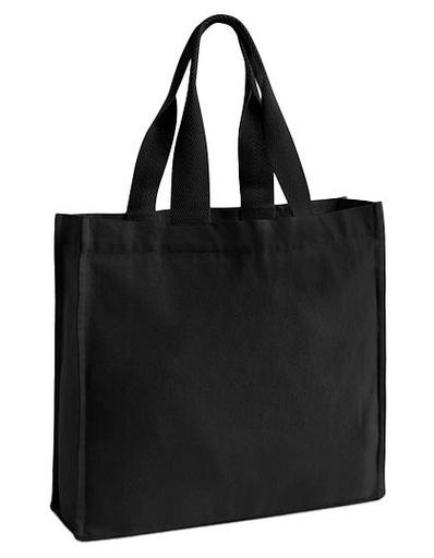 Torba na zakupy Canvas z uchwytami szewron WM940 - Black