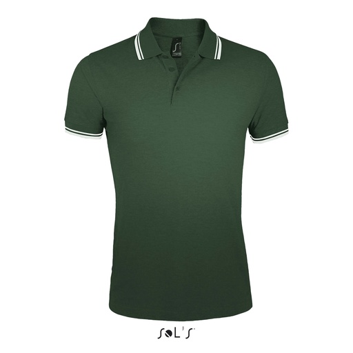 [S00577-FE] PASADENA MĘSKA POLO S00577-FE - Forest Green/White
