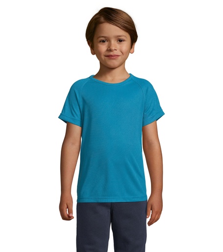 [S01166-AQ] SPORTY Dziecięcy T-Shirt - Aqua