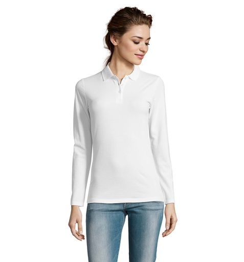 PERFECT LSL DAMSKA POLO 180 S02083-WH - Bialy