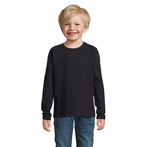 [S02947-DB] IMPERIAL LSL KIDS T-SHIRT - Deep Black