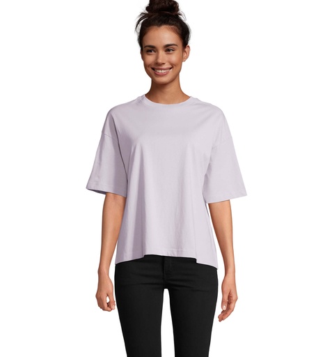 BOXY WOMEN T-SHIRT OVERSIZE - Lilac