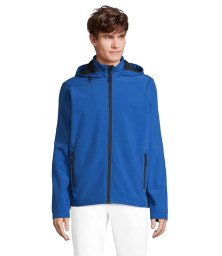 RACE MEN HOODED JACKET S04447-RB - Niebieski