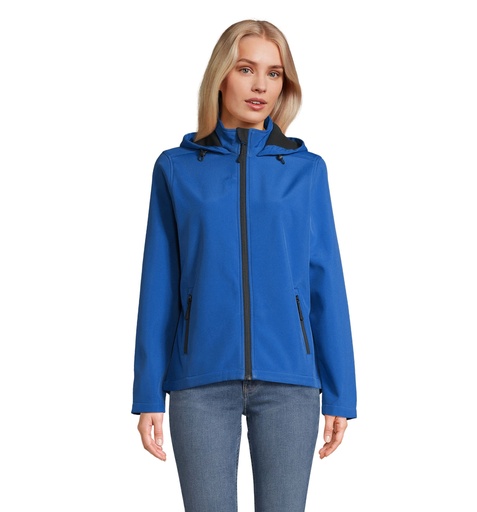 RACE WOMEN HOODED JACKET S04448-RB - Niebieski