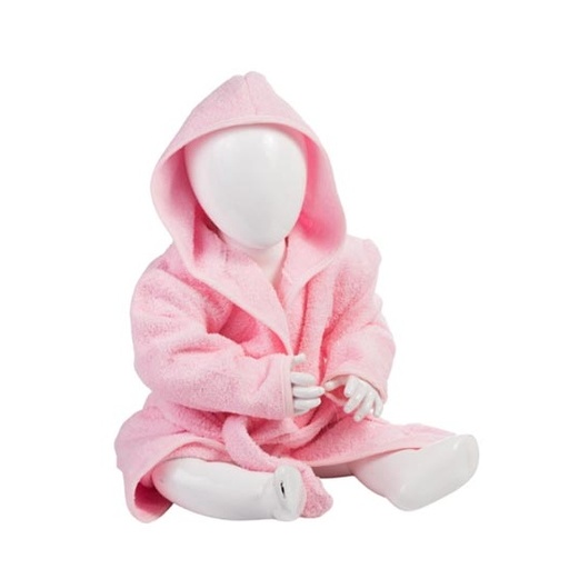 Szlafrok Frotte Z Kapturem AR022 - Light Pink & Light Pink
