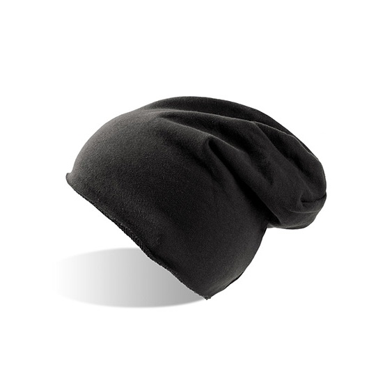 Czapka zimowa oversize z rolowanym brzegiem - Black