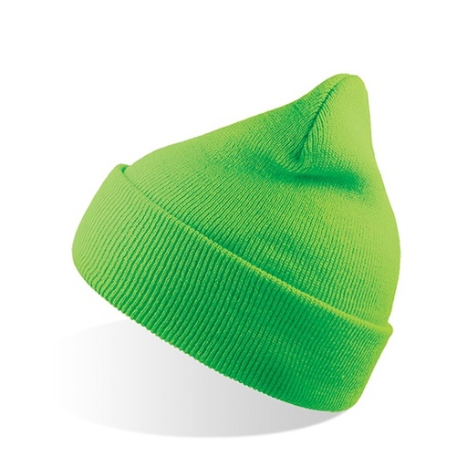 Czapka Beanie Akrylowa Dwuwarstwowa AT703 - Green Fluo
