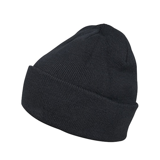 Gruba dzianinowa czapka z mankietem BY001 - Navy