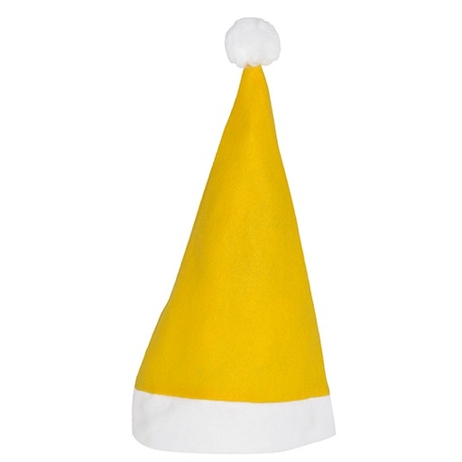 [C4001-1000036904] Czapka Świąteczna Poliestrowa C4001 - Yellow & White