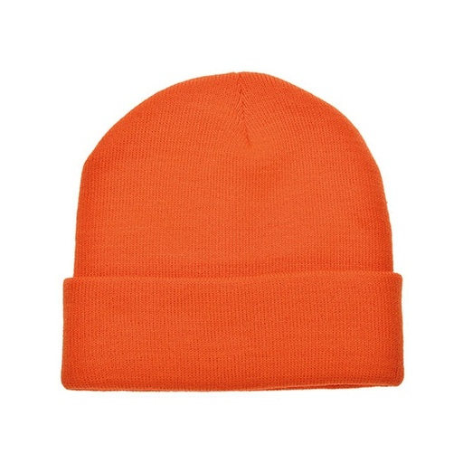 Dzianinowa czapka z wywinięciem C700 - Orange