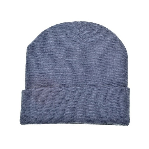 Dzianinowa czapka z wywinięciem C700 - Dark Grey