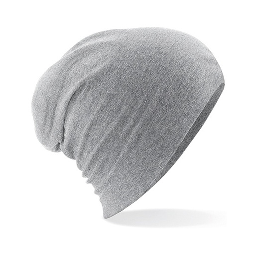 [CB368-1000221754] Czapka Beanie Luźna Bawełniana Dwuwarstwowa CB368 - Heather Grey