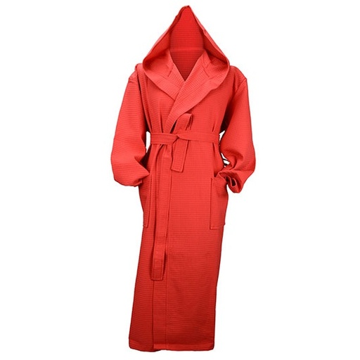 Szlafrok Luzny Bawelniany Waflowy AR028 - Fire Red