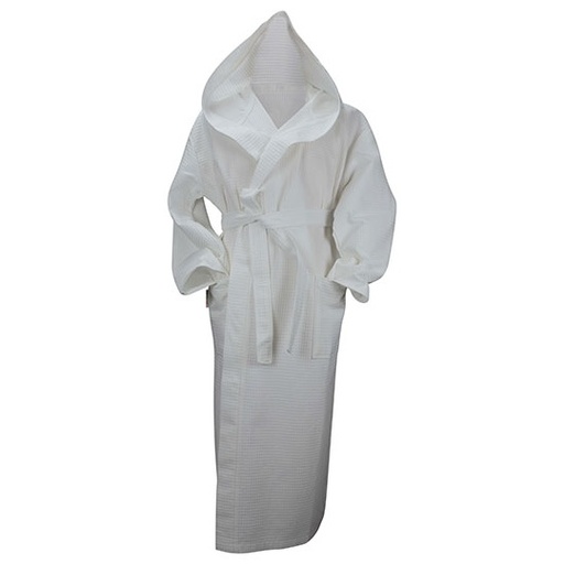 Szlafrok Luzny Bawełniany Waflowy AR028 - White