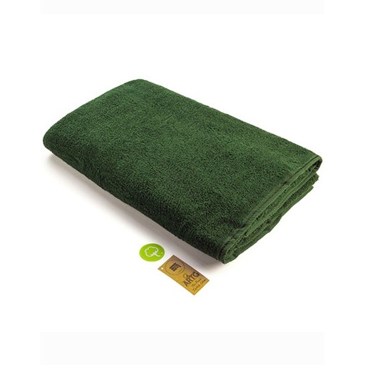 Duży ręcznik z lamówką AR038 - Dark Green