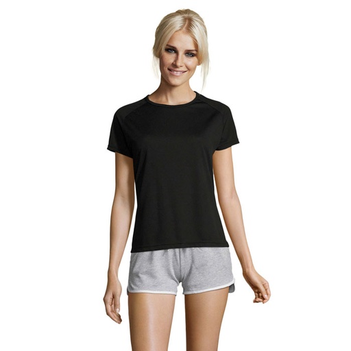 SPORTY Damski T-Shirt 140g - Czarny