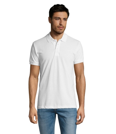 PRIME Meskie polo 200g S00571-WH - Bialy