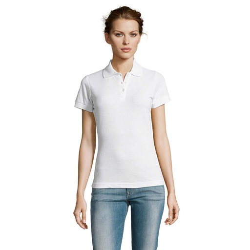 PRIME Damskie POLO 200g S00573-WH - Bialy