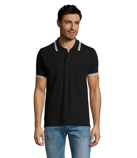 [S00577-BC] PASADENA MESKA POLO S00577-BC - Negro/Blanco