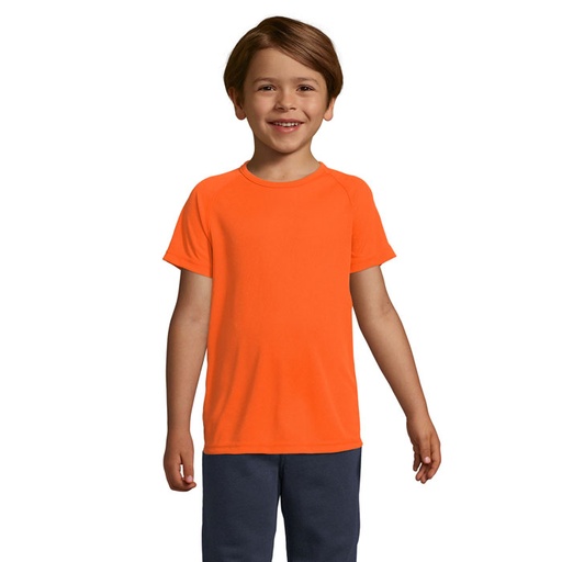 SPORTY Dzieciecy T-Shirt S01166-NO - Neonowy Pomaranczowy