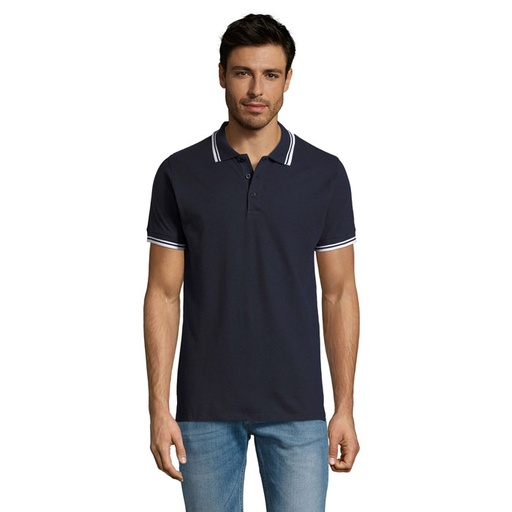 PASADENA MESKA POLO S00577-FW - Francuski Granatowy/bialy