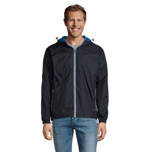 SKATE LINED WINDBREAKER - Navy/Royal