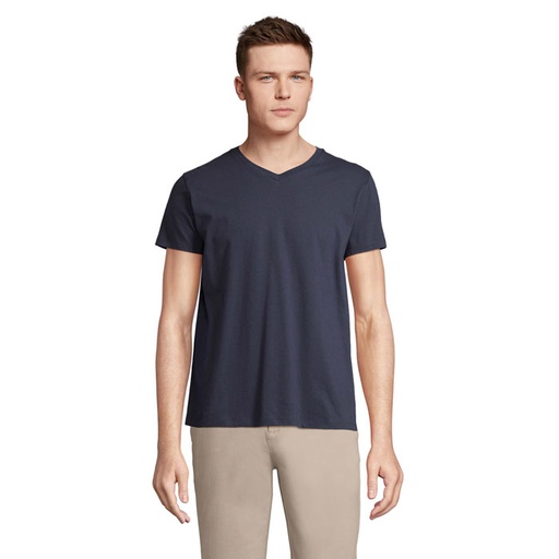 REGENT V  V-NECK T-SHIRT - French Navy