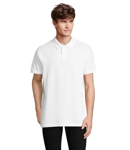 [S04502-WH] PULSE UNISEX POLO S04502-WH - Bialy