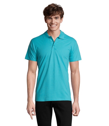 [S11362-AL] SPRING II MEN Polo 210g S11362-AL - Niebieski Atol