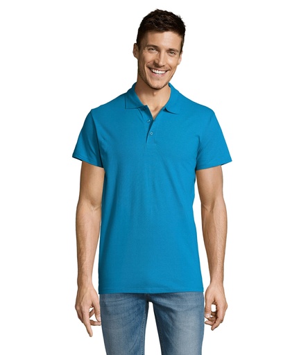 [S11342-AQ] SUMMER II MEN polo 170g S11342-AQ - Aqua