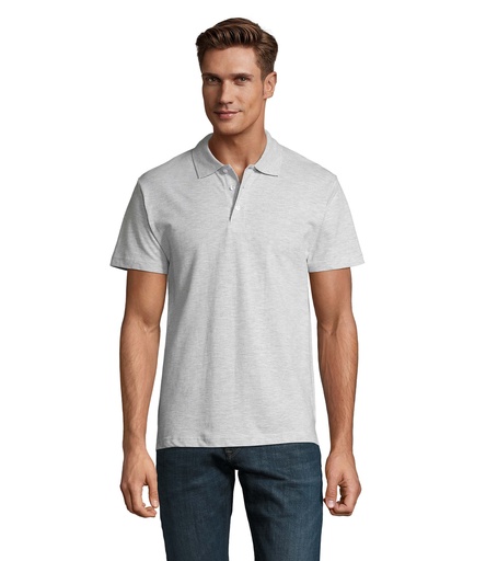 [S11362-AS] SPRING II MEN Polo 210g S11362-AS - Popiol
