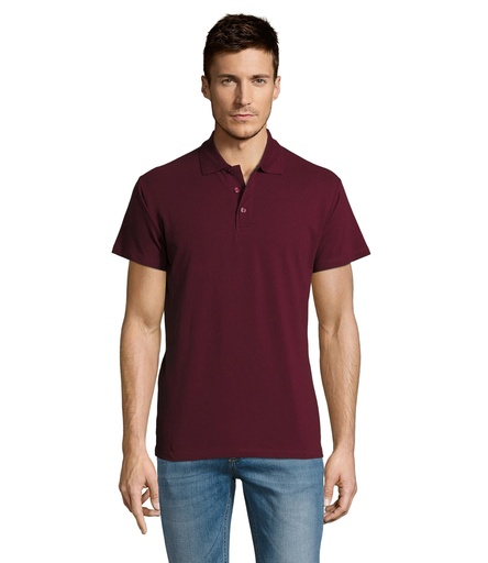 [S11342-BG] SUMMER II MEN polo 170g S11342-BG - Burgundy