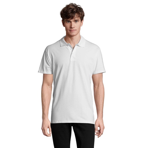 SPRING II MEN Polo 210g - Bialy
