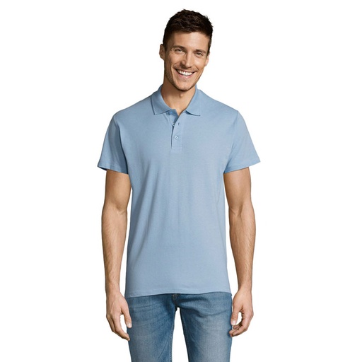 [S11342-SP] SUMMER II MEN polo 170g - Sky Blue Pique