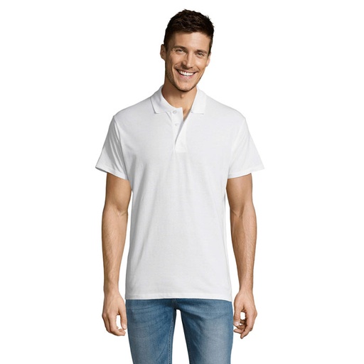 [S11342-WH] SUMMER II MEN polo 170g S11342-WH - Bialy