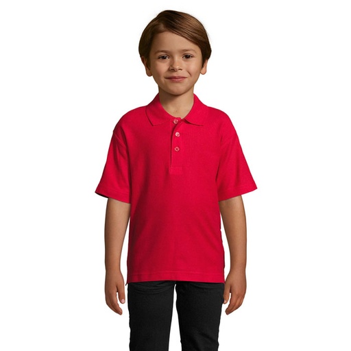 [S11344-RD] SUMMER II KIDS Polo 170g - Czerwony