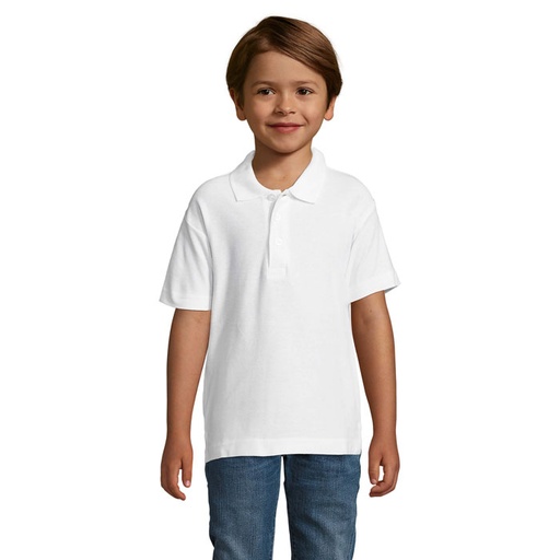 SUMMER II KIDS Polo 170g S11344-WH - Bialy