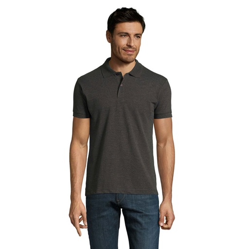 PERFECT MEN Polo 180g - Charcoal Melange