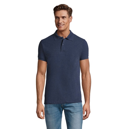 PERFECT MEN Polo 180g - Melanż Denim
