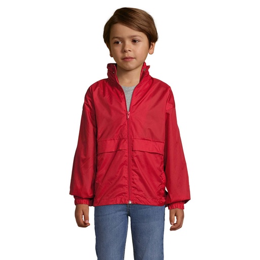 [S32300-RD] SURF KIDS WINDBREAKER 210g - Czerwony