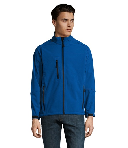 [S46600-RB] RELAX Męski softshell 340g S46600-RB - Niebieski