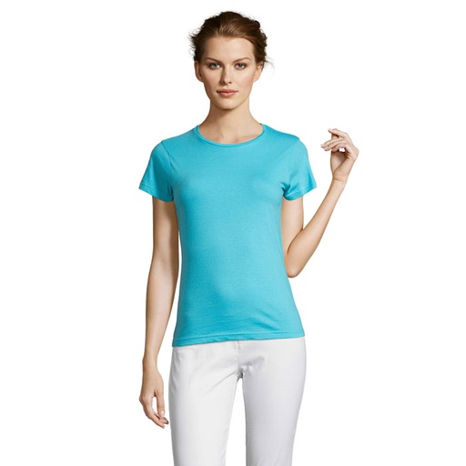 [S11386-AL] MISS WOMEN'S T-SHIRT 150 - Niebieski Atol