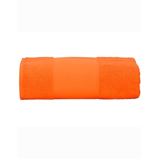 Duży ręcznik z bordiurą AR077 - Bright Orange